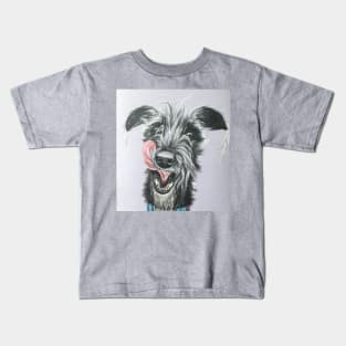 Cheeky scruffy Lurcher Kids T-Shirt